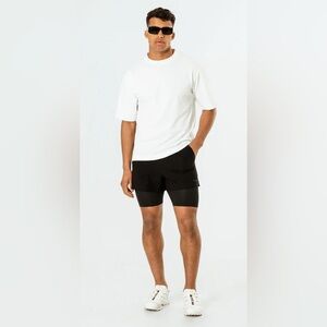 Nothings Something 2In1 Warp Mens Athletic Shorts Size M Activewear Running Gym